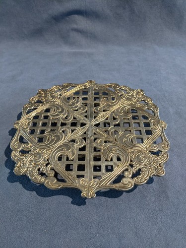 VINTAGE GODINGER 1993 EXPANDABLE SILVER PLATE TRIVET BAROQUE STYLE (PL143) - Picture 5 of 8