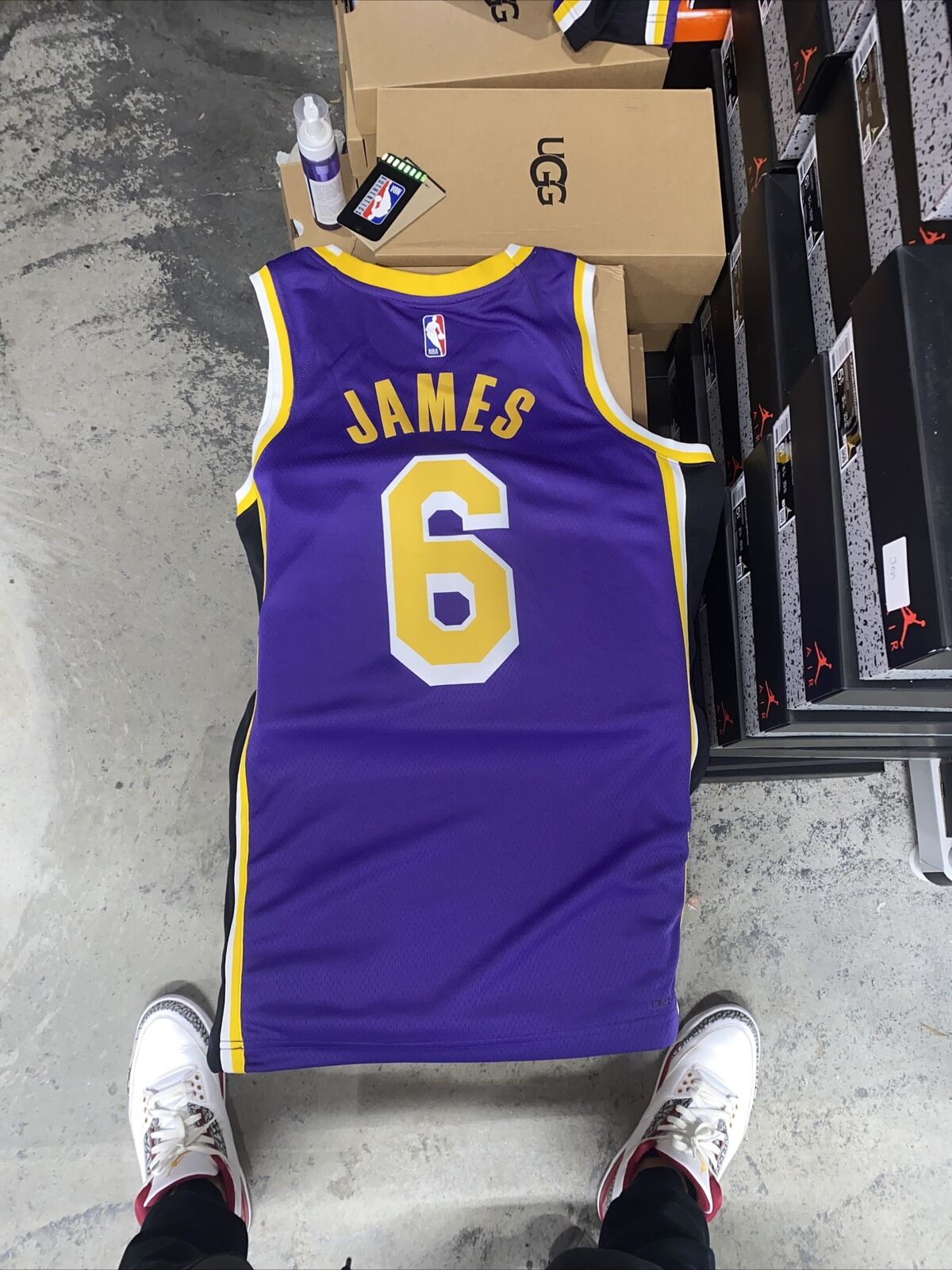 Men's Jordan Brand LeBron James Purple Los Angeles Lakers Authentic Player Jersey - Statement Edition