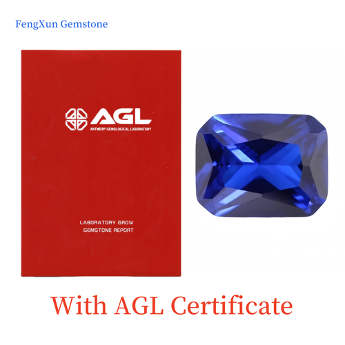 Lab Grown Ruby,Sapphire With AGL Certificate Octangle Shape Bead for Necklace - Picture 5 of 15
