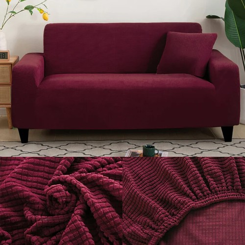 Thick Elastic Polar Fleece Cover for Sofa Armchair L Shaped Corner Sofa Cover - Picture 20 of 42