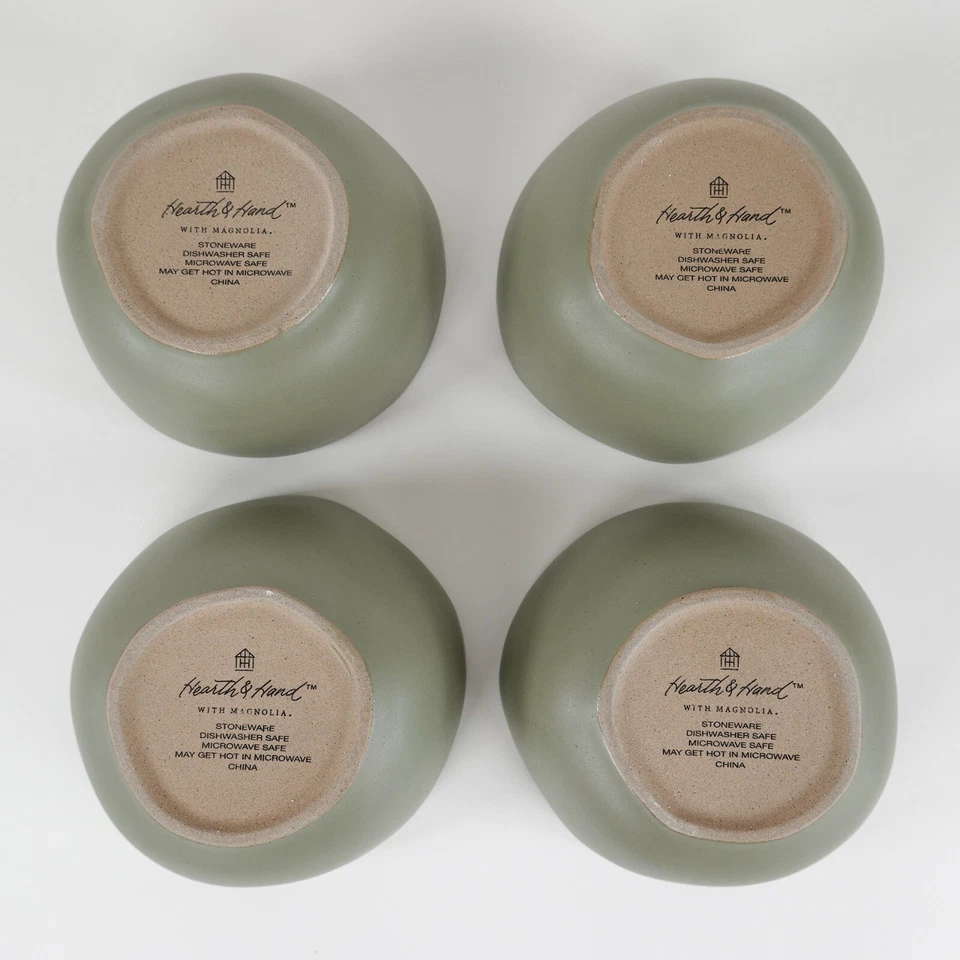 Green Stoneware Mini Dessert/Snack Bowls - Set of 4 - Hearth and Hand Magnolia - Image 4 of 4