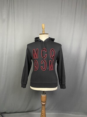 Alexander McQueen McQ Big Logo Men's Black Hoodie Sweater Size XS