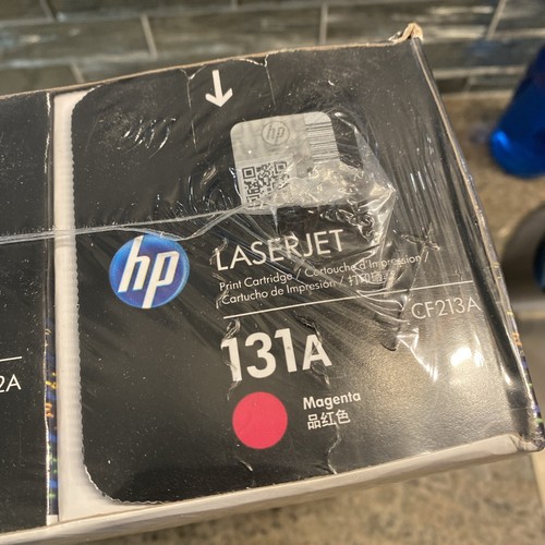 Zapieczętowane 4-pak oryginalne kasety z tonerem 131A HP LaserJet B/C/Y/M. Beat Up pudełko - Zdjęcie 7 z 9