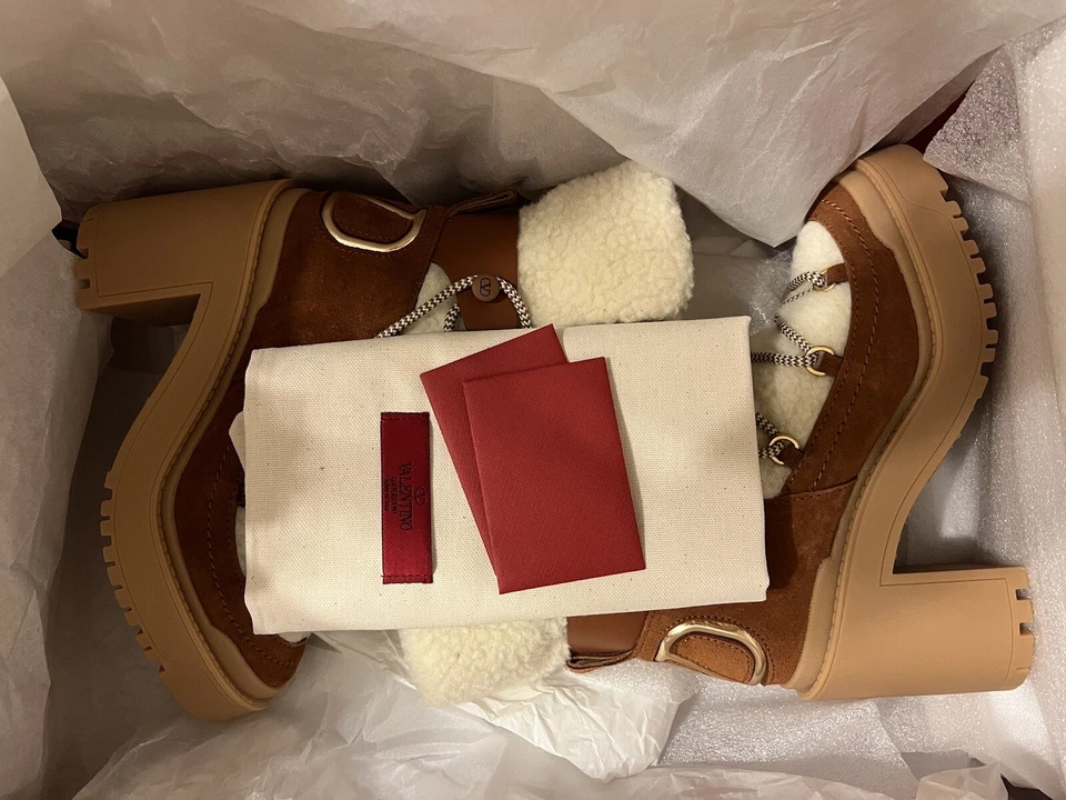 Valentino Botas de Gamuza Tacón Bloque 37.5 (7.5) Foto 2 de 4