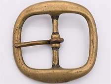 1970s Hippie MCM Minimalist Utility Boho Solid Brass Vintage Trinity Belt Buckle