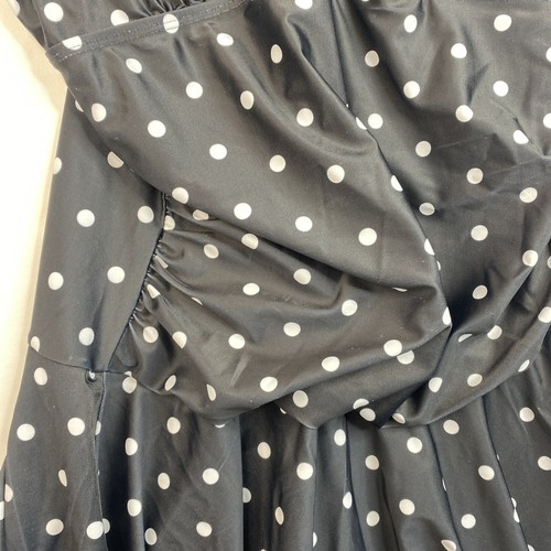 Sommer Mae DAMEN XL ~ Polka Dot SCHWARZ ROCKIG EINTEILIGER BADEANZUG - Bild 3 von 18