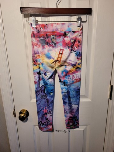 Justice Colorful Cities Leggings size 7 - Picture 5 of 7