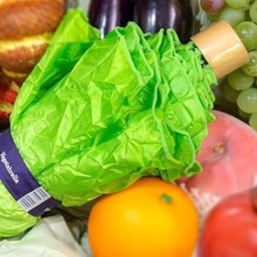 Vegetable look Umbrella Lettuce Green Folding Made in Japan Gift "Vegetabrella"  - Picture 6 of 8