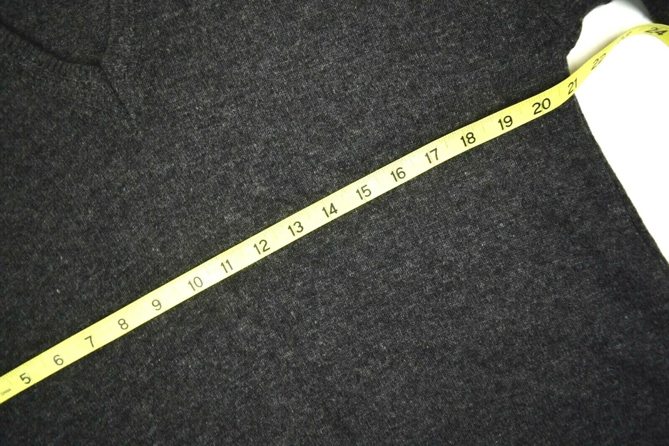 Suéter Vintage K Thapan Talla M 80a Gris Oscuro Lana de Cordero Cuello en V Cobain Grunge Foto 4 de 4