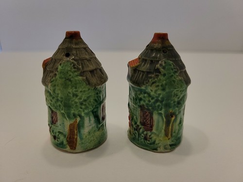 Cabañas vintage japonesas agitadoras de sal con soporte de base - Imagen 5 de 10