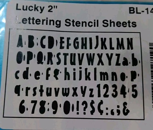 DejaViews Lettering Stencil Sheets - Lucky 2" - BL145 - NEW Scrapbooking Photo - Picture 2 of 4