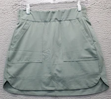 RBX Skort with Liner Womens Petite Small Green High Low Slit Stretch Pull On