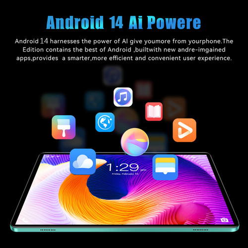Android 14 Tablets 12GB+256GB Octa Core 10inch Google 8000mAh WiFi PC 1920x1200 - Picture 11 of 12