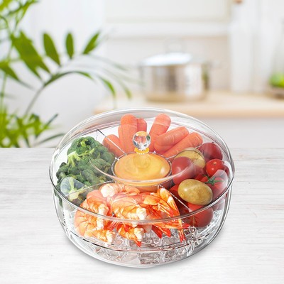 Kühlschrank drehbare Obstschale Salatfach Box rund vielseitig