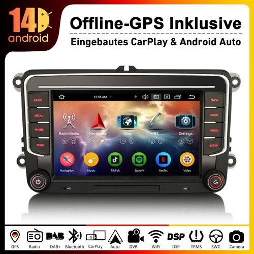 7" Carplay Android 14 Autoradio 64GB VW Amarok Caddy Crafter Polo T6 Skoda Yeti - Bild 17 von 17