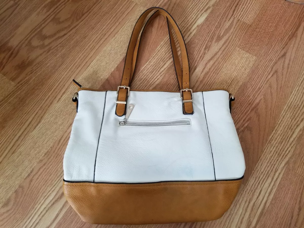 Buy the Michael Kors Tote Bag White, Khaki, Brown