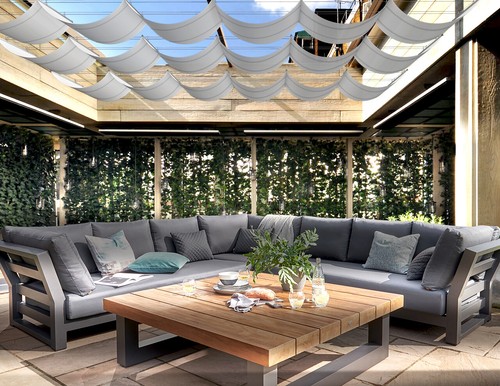 Waterproof Retractable Pergola Canopy Awning w/Steel Wire Patio Outdoor Yard - Picture 36 of 39