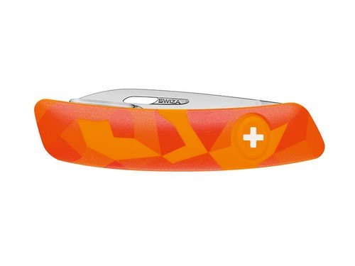 CUCHILLO PLEGABLE DE BOLSILLO SUIZO SWIZA C01 LUCEO CAMUFLAJE NARANJA SUIZA / PINZA DE SACACORCHOS SUAVE - Imagen 2 de 2