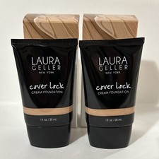 Image of Laura Geller Cover Lock Cream X2 Foundation #Medium 30ml New & Sealed