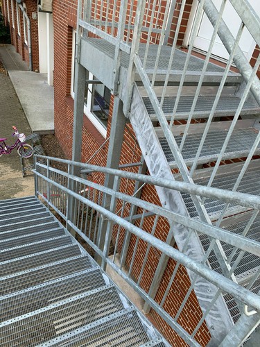 Verzinkte-Stahltreppe, Außentreppe | Haupttreppe ,Stahltreppe ,Podest 4,0m - Bild 7 von 12