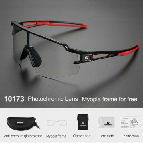 ROCKBROS Fahrrad Sonnenbrille Fahrrad Photochrome Brille Vollrahmen Eyewear - Bild 33 von 39