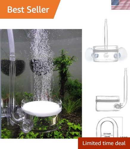 2" Pollen Glass CO2 Diffuser with U-Tube for Optimal Plant Growth in Aquariums