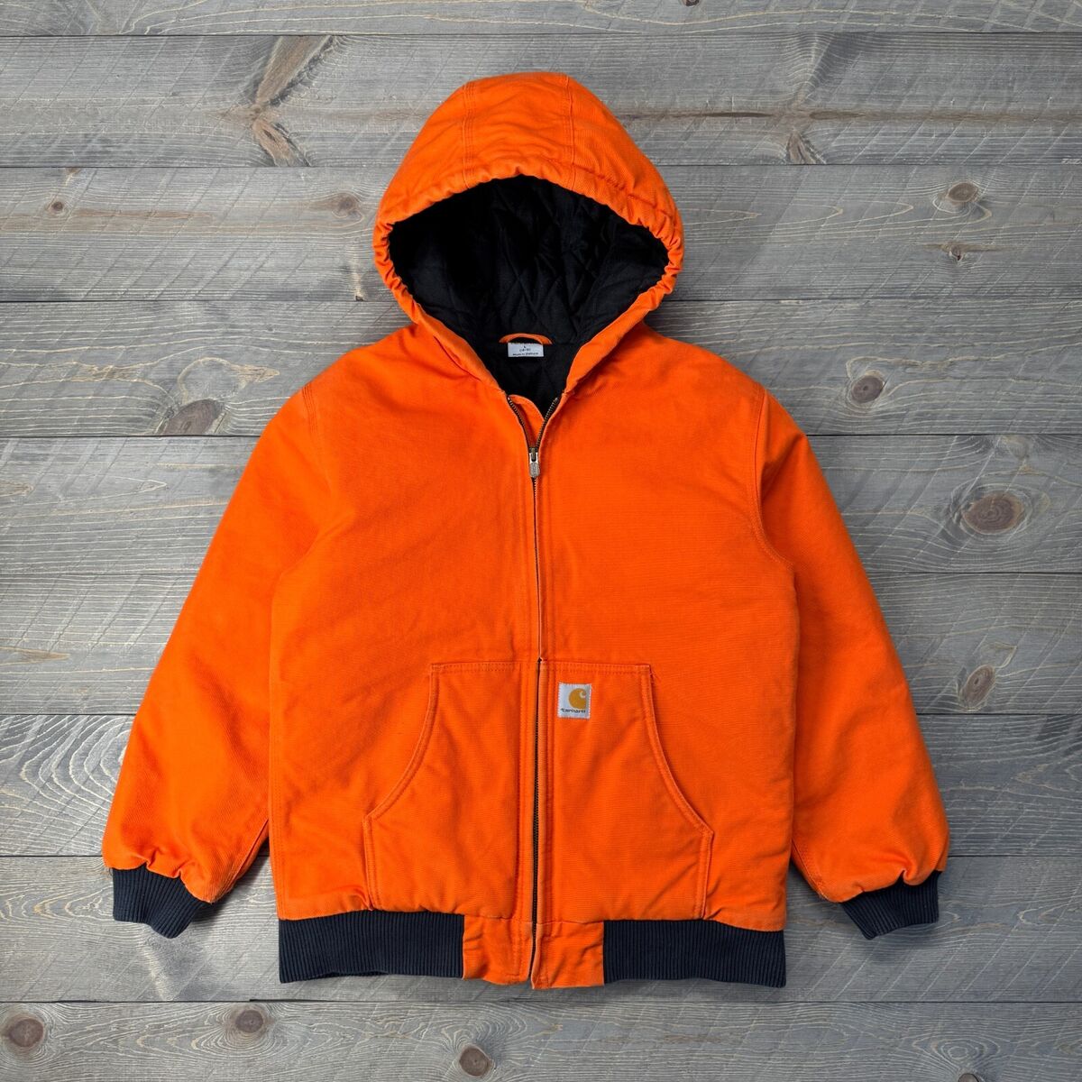 Carhartt Jacket Youth Boys Large (14-16) Hooded Active Jac Carhartt Jacket Youth Boys Large (14-16) Hooded Active Jac