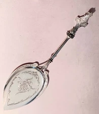 Cat Tails by Whiting All Sterling Pie Server with Brite Cut Blade - 9 3/8"