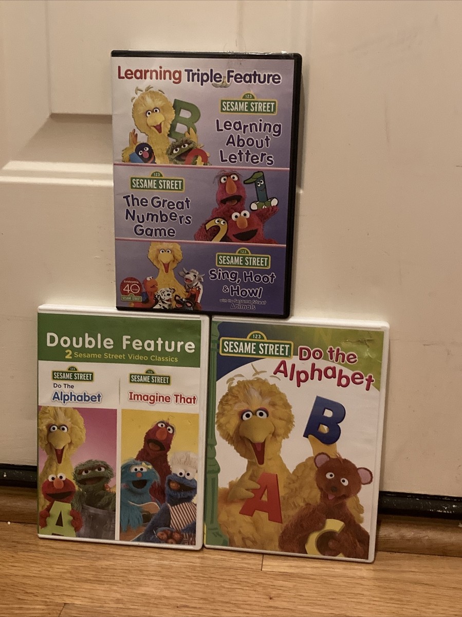 Sesame Street: DVD Lot Of 3 Learning Triple Feature Learning About