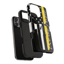 Thin Yellow Line American Flag Tough Phone Case for Dispatcher, Communication,