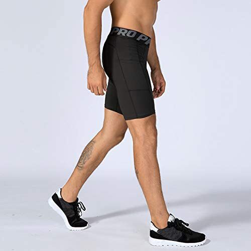 3 Pack Men's Compression Shorts Running Tight Shorts for Workouts Gym, Large - Bild 6 von 7