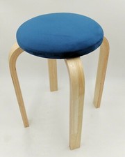 2x Modern Round Velvet Footrest Stool Dressing Upholstered chose Your colour