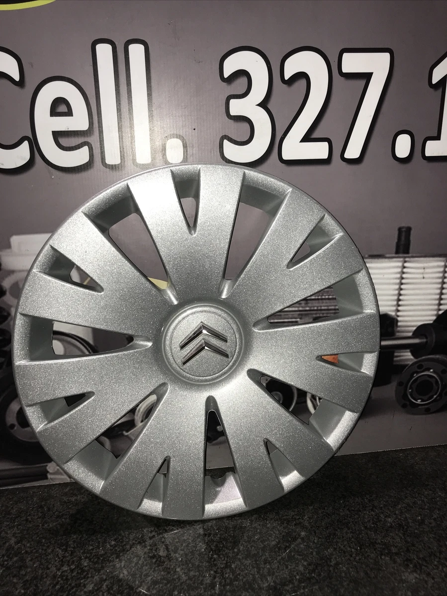 Citroen C1 C2 C3 Berlingo Replica 4 x 14 Copricerchi Nero e Argento si