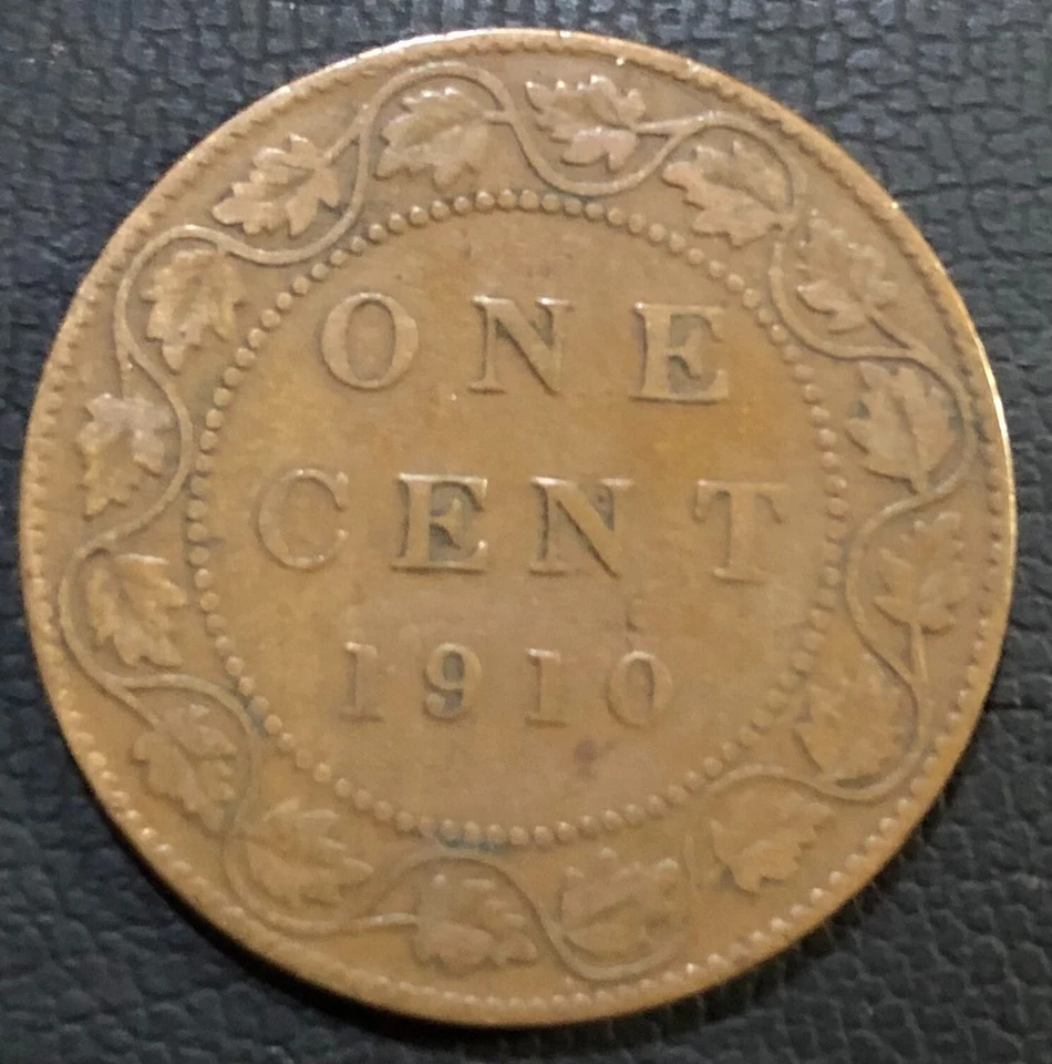 [099] 1910 Canada 1 Large Cent - Edward VII, Exact Details as in Picture - Image 4 of 4
