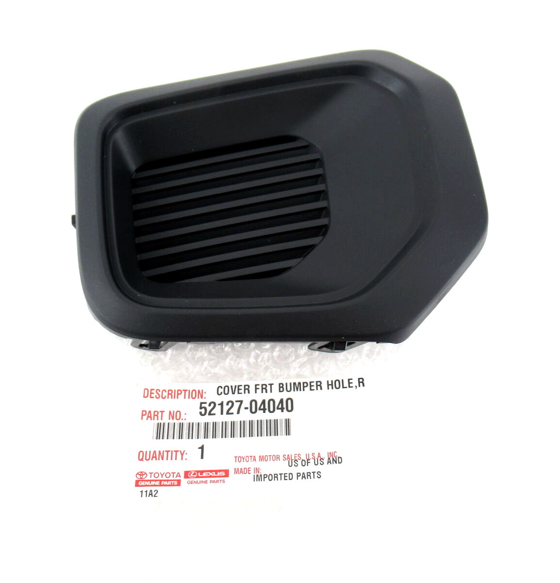 Genuine OEM Toyota 52127-04040 Passenger RH Bumper Hole Cover 2016