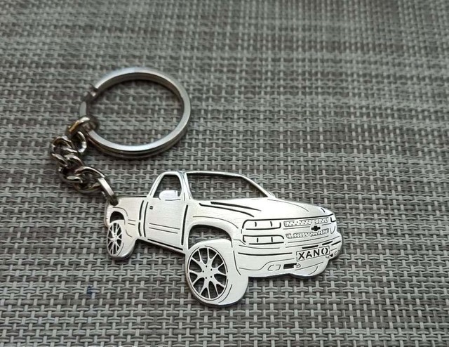 Chevrolet Silverado keychain by your picture custom gift 