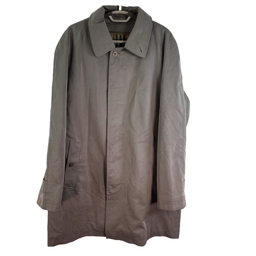 Burberry Wool Lined Removable Liner Trench Overcoat Mens Size 38 R Beige