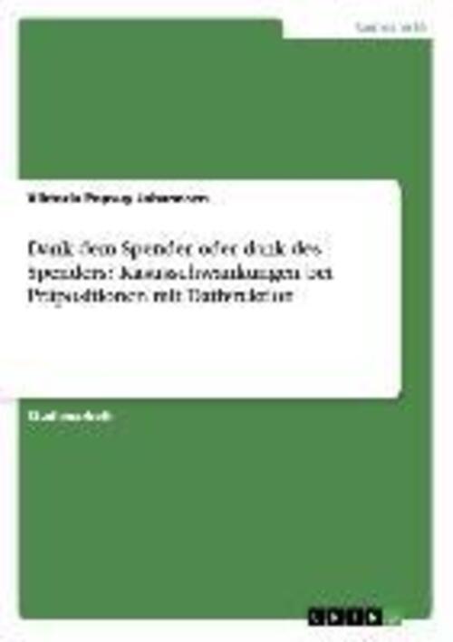 Thumbnail - Dank Dem Spender Oder Dank Des Spenders? Kasusschwankungen Bei