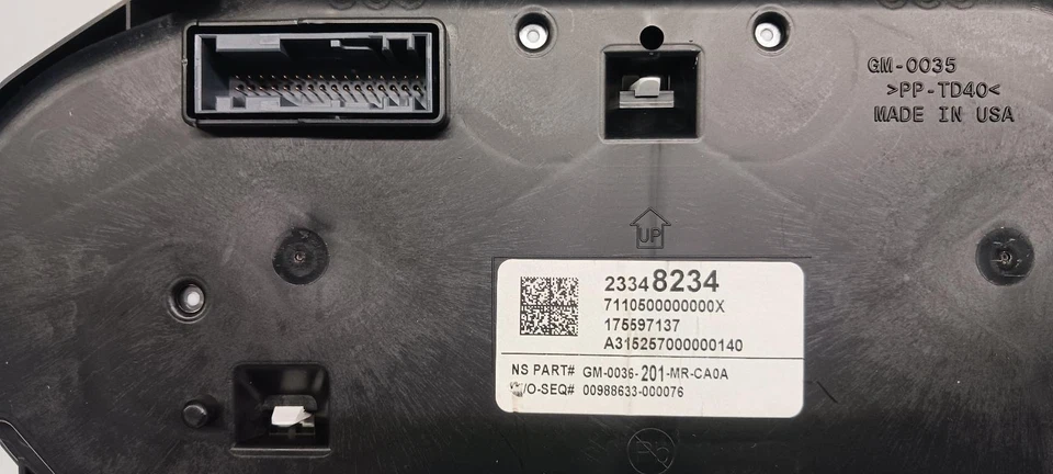 2016 BUICK REGAL Speedometer cluster MPH UMN 23348234 40k miles OEM 16 - Image 4 of 4