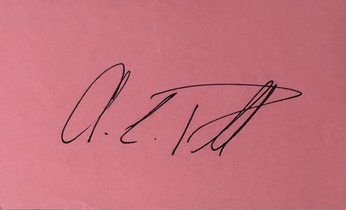 COLIN POWELL Signed Autographed 3x5 Index Card..U.S. SECRETARY OF STATE (d.2021)