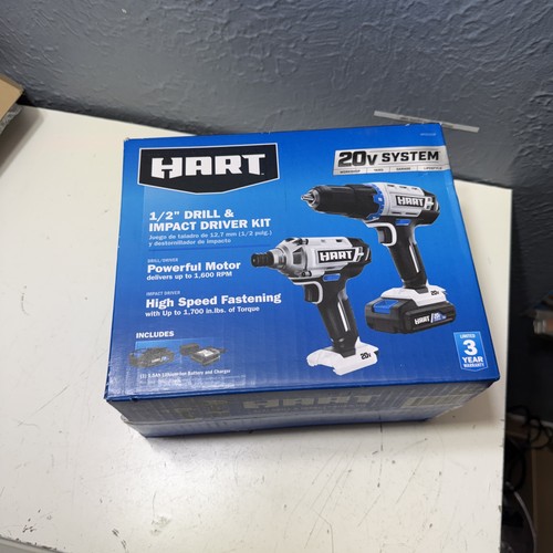 HART HPCK201B 20V 1/2 inch Drill & Impact Driver Combo Kit - New & Sealed - Picture 11 of 11