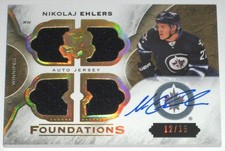 2015-16 UPPER DECK THE CUP NIKOLAJ EHLERS FOUNDATIONS ROOKIE CARD AUTOGRAPH /15