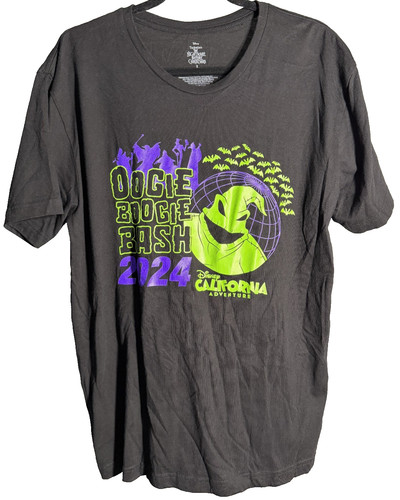 2024 Disney Halloween OOGIE BOOGIE BASH Glow in Dark T-SHIRT Adult Sz Large Used