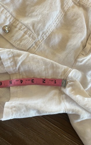 Women’s INC International Concepts White Linen Shorts 5” Inseam Size 12 - Picture 7 of 7