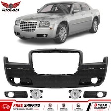 Front Bumper Cover Fog Lights Kit For 2005-2010 Chrysler 300 Touring Lx Base