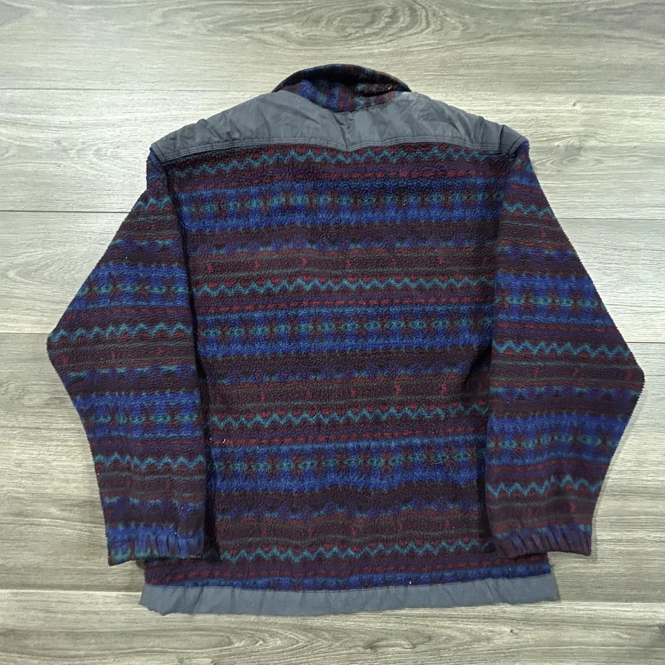 Chaqueta polar azteca vintage para hombre grande Patagonia cremallera completa cálida retro años 90 EE. UU. Foto 2 de 4