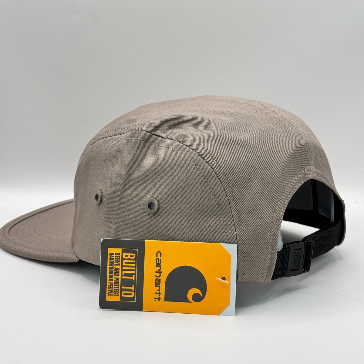 Carhartt WIP Five 5-Panel Hat Cap Beige Logo Adjustable Strap NWT