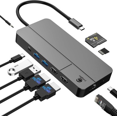 i-magBac Macbook Dockingstation Dual Monitor 2 HDMI 4K/60Hz für MacOS & Windows