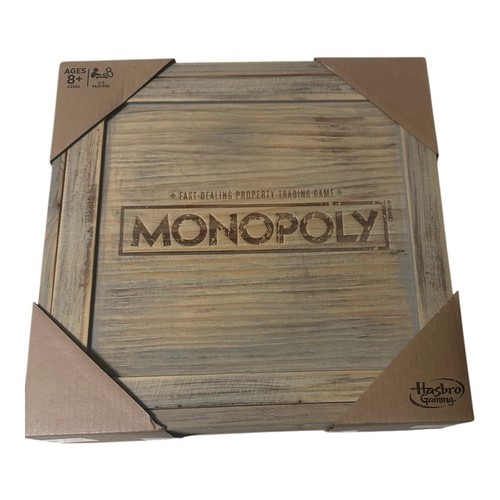 Rustic Wood Series Monopoly Board Game Limited Edition Wooden Box New - Picture 1 of 5
