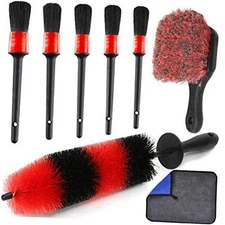  (8pcs) - Safe Scratch-Free 17" Barrel Brush, Complete Car Wheel Detailing Kit